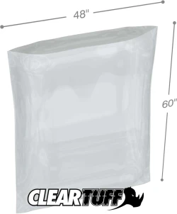 48" x 60" 6 Mil Flat Poly Bags