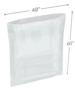 48" x 60" 4 Mil Flat Poly Bags