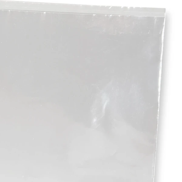 4x18 2 Mil Flat Poly Bags Offset Lip 2 Mil 4 x 18 Poly Bags Offset Lip