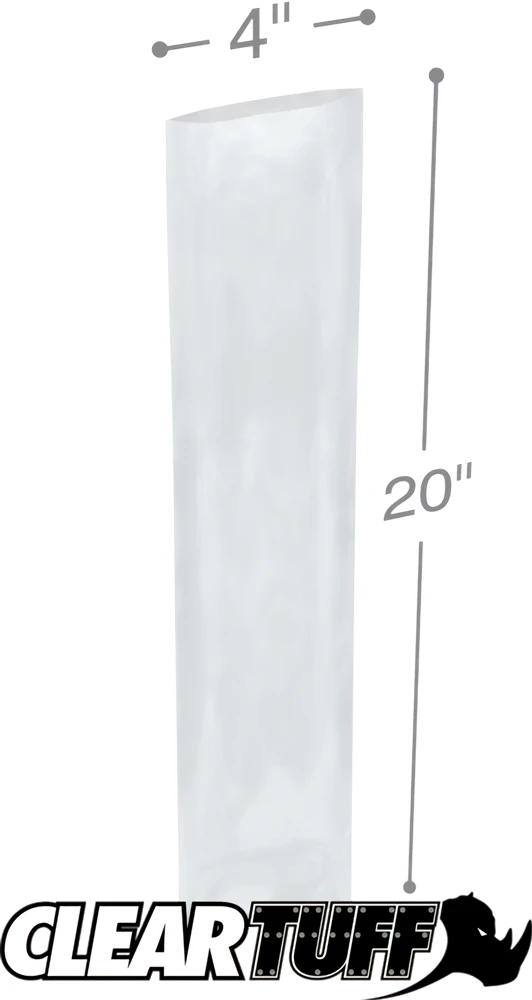 4 x 20 2 mil Poly Bags