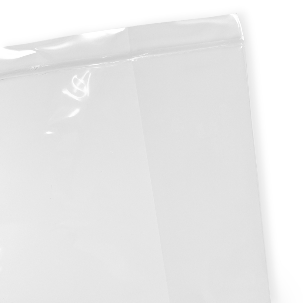 Close up of 4 x 2 x 8 2 Mil Gusseted Poly Bags Bottom Seal