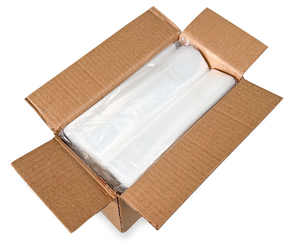 Case of 4 x 2 x 8 .002 Plastic Gusseted Bags