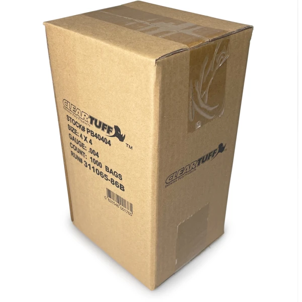 4 Mil 4" x 4" Poly Bags Case