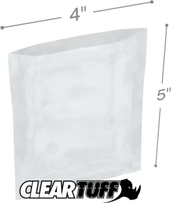 4" x 5" 2 Mil Flat Poly Bags