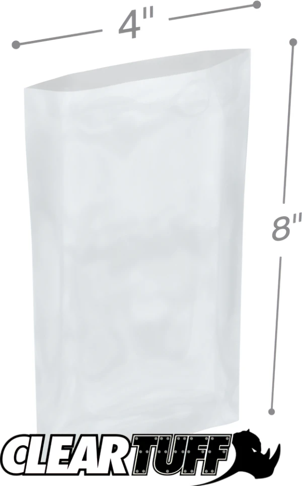 2 Mil 4 x 8 Poly Bags