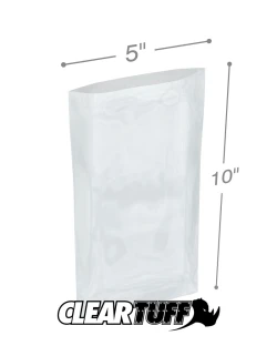 5" x 10" 4 Mil Flat Poly Bags