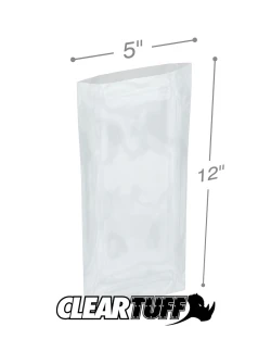 5" x 12" 6 Mil Flat Poly Bags