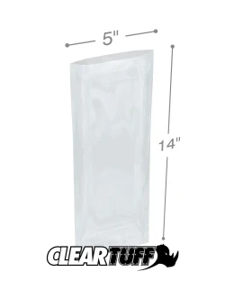 5" x 14" 4 Mil Flat Poly Bags