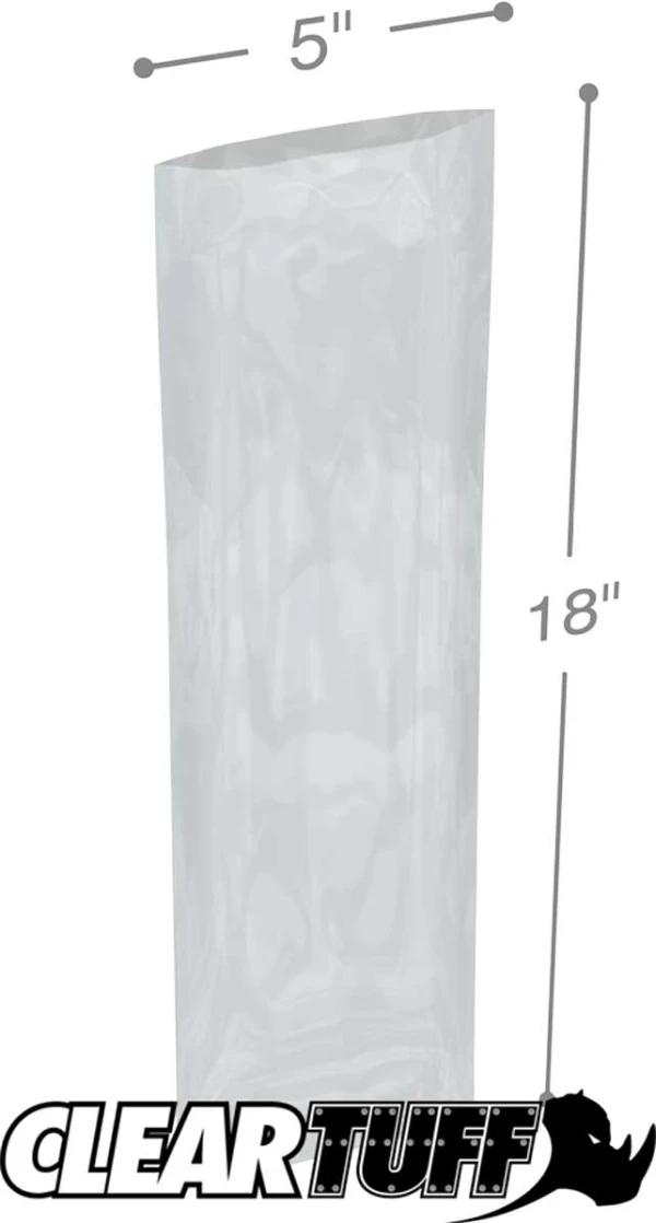 5 x 18 3 mil Poly Bags Clear 5 x 18 3 mil Poly Bags