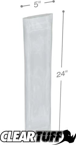 5" x 24" 4 Mil Flat Poly Bags