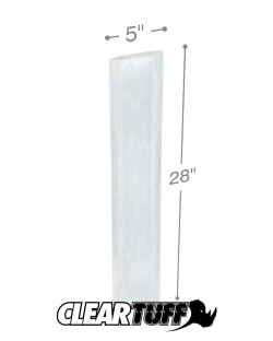5" x 28" 4 Mil Flat Poly Bags
