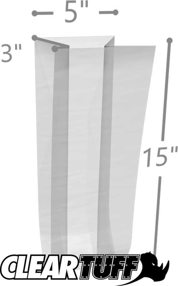 5 x 3 x 15 1 Mil Gusseted Poly Bags 5 x 3 x 15 .001 Plastic Gusseted Bags