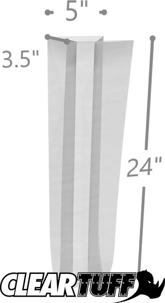 5 x 3.5 x 24 Gusseted Poly Bags 1 Mil 5 x 3.5 x 24 Gusseted Poly Bags 1 Mil