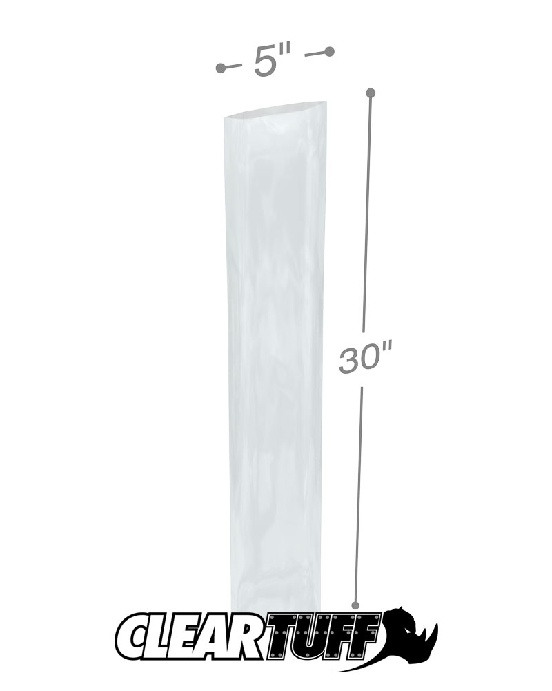 Clear 5 x 30 1.5 mil Poly Bags