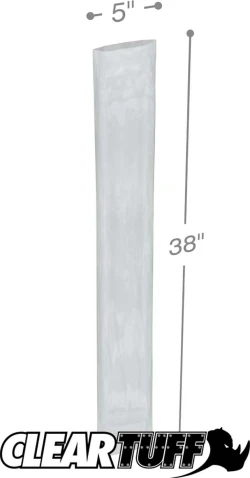 5" x 38" 3 Mil Flat Poly Bags