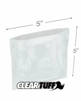 Clear 5 x 5 1.5 mil Poly Bags