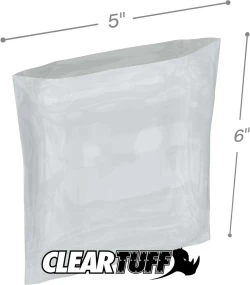 5" x 6" 6 Mil Flat Poly Bags