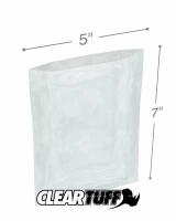Clear 5 x 7 1.5 mil Poly Bags