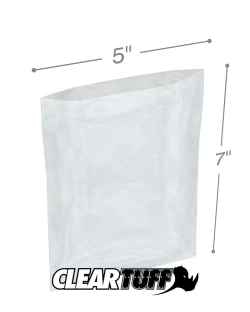 5" x 7" 6 Mil Flat Poly Bags