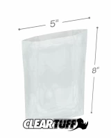Clear 5 x 8 1.5 mil Poly Bags