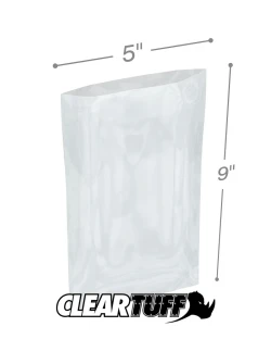 5" x 9" 3 Mil Flat Poly Bags