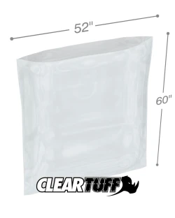52" x 60" 2 Mil Flat Poly Bags