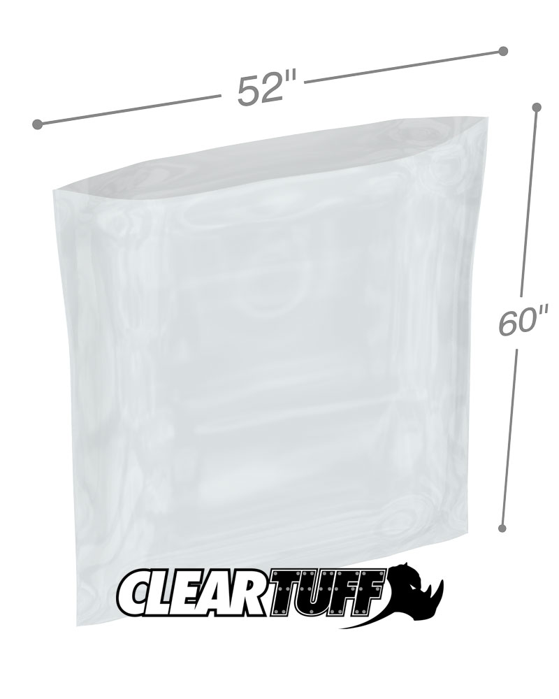 Clear 52 x 60 4 mil Poly Bags