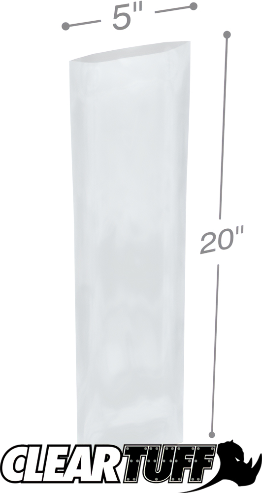 5 x 20 2 mil Poly Bags Clear 5 x 20 2 mil Poly Bags