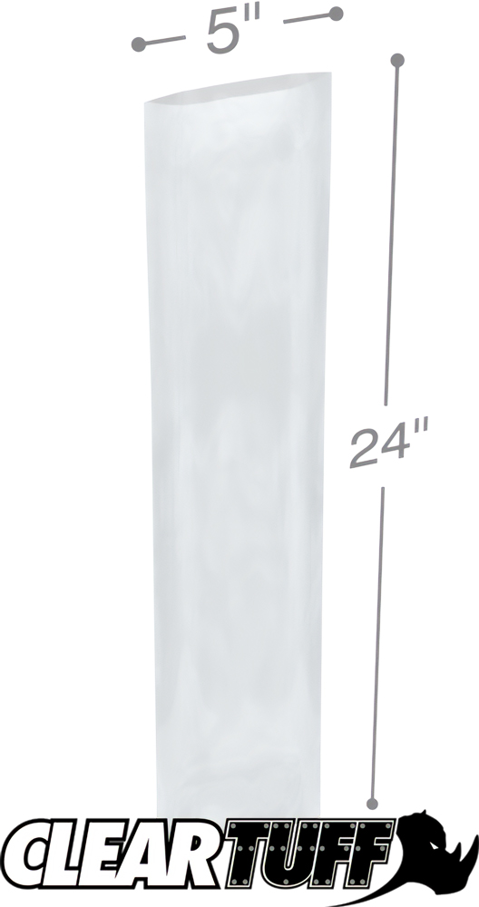 5 x 24 2 mil Poly Bags Clear 5 x 24 2 mil Poly Bags