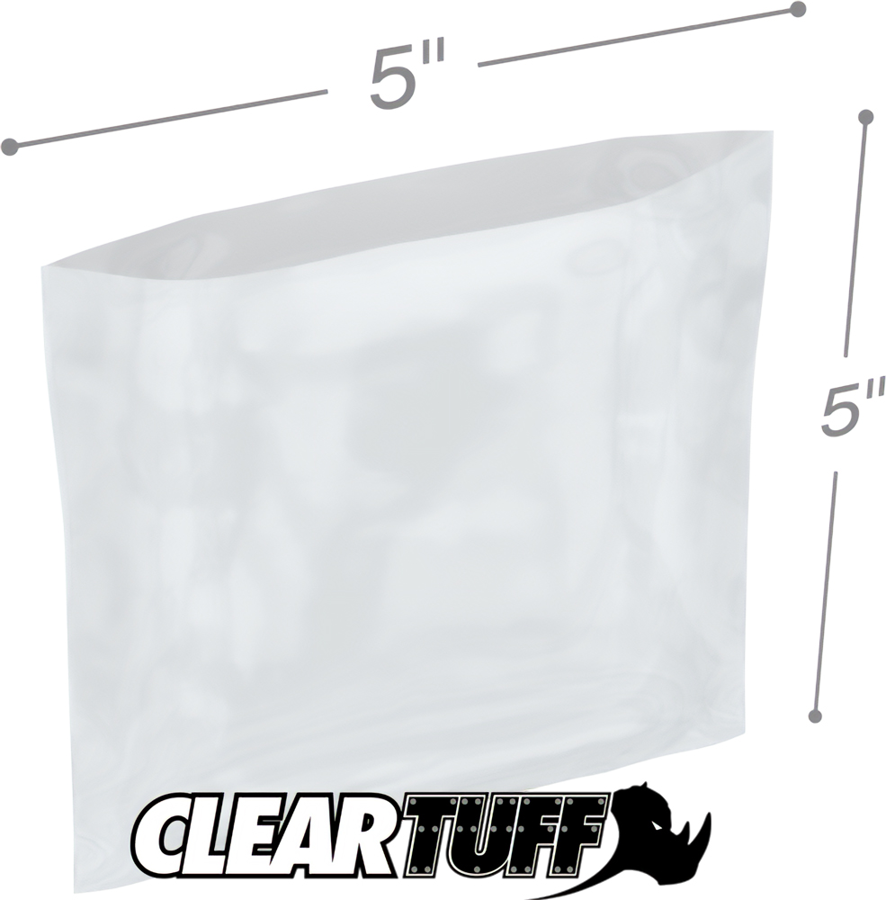 5 x 5 2 mil Poly Bags