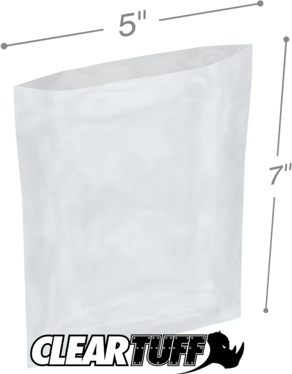 2 Mil 5 x 7 Poly Bags