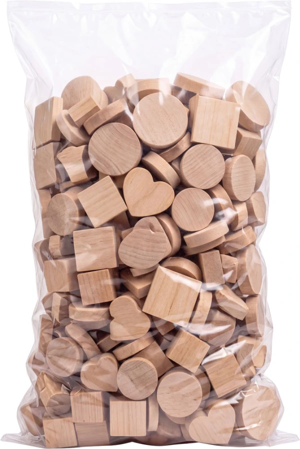 Craft Wood Blanks in a 2 Mil 6 x 10 Poly Bags