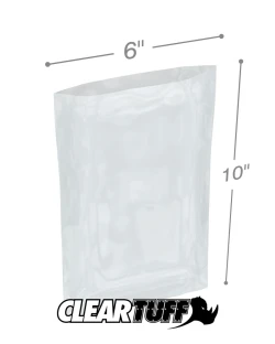 6" x 10" 3 Mil Flat Poly Bags