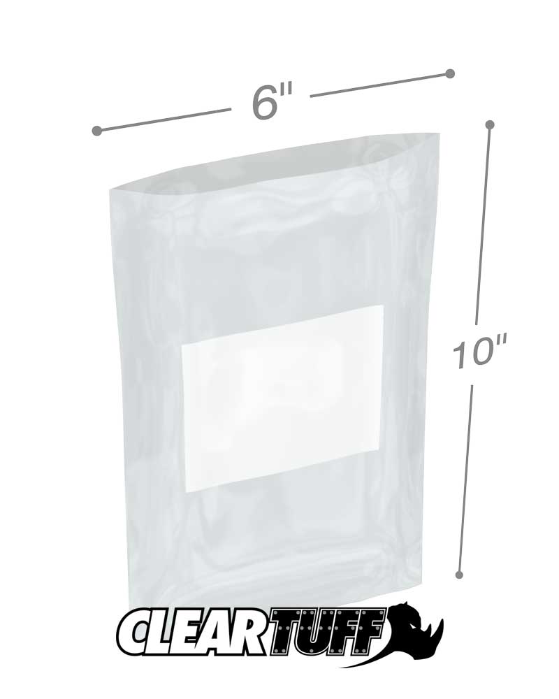 6x10 4mil Whiteblock Poly Bags