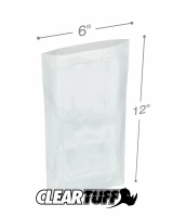 Clear 6 x 12 1.5 mil Poly Bags