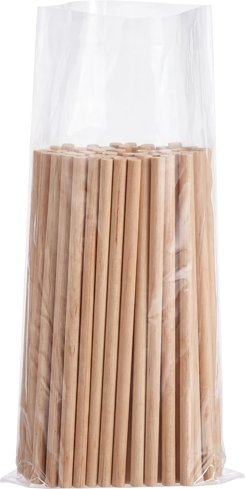 6 x 14 1 Mil Flat Poly Bags Wooden Craft Dowels inside of 1 Mil 6 x 14 Poly Bags