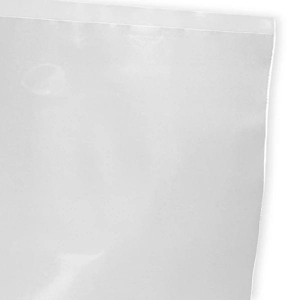 Close up of 6 x 14 2 Mil Flat Poly Bags Lip