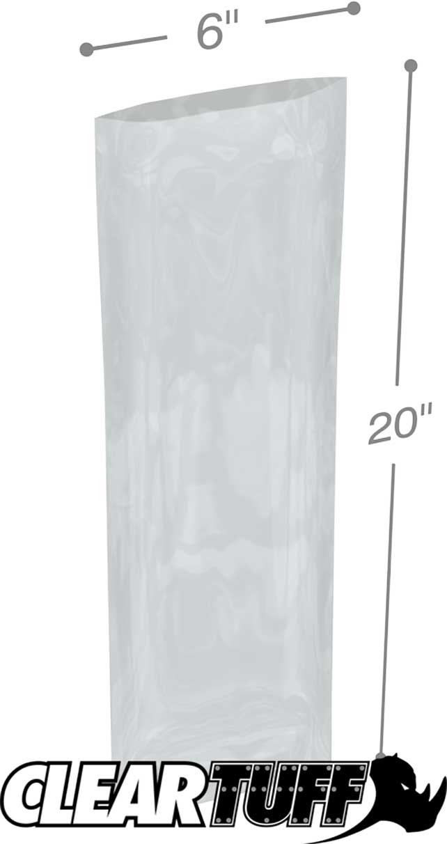 6 x 20 3 mil Poly Bags