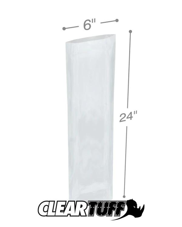 6 x 24 4 mil Poly Bags 6 x 24 4 mil Poly Bags
