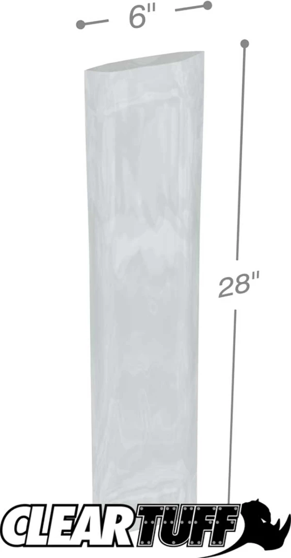 6 x 28 3 mil Poly Bags Clear 6 x 28 3 mil Poly Bags