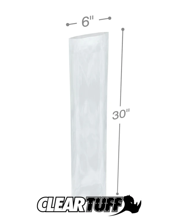 6 x 30 3 mil Poly Bags Clear 6 x 30 3 mil Poly Bags