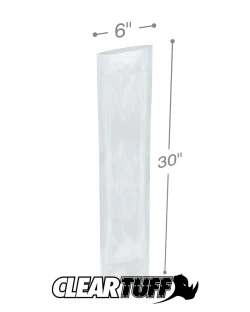 6" x 30" 4 Mil Flat Poly Bags