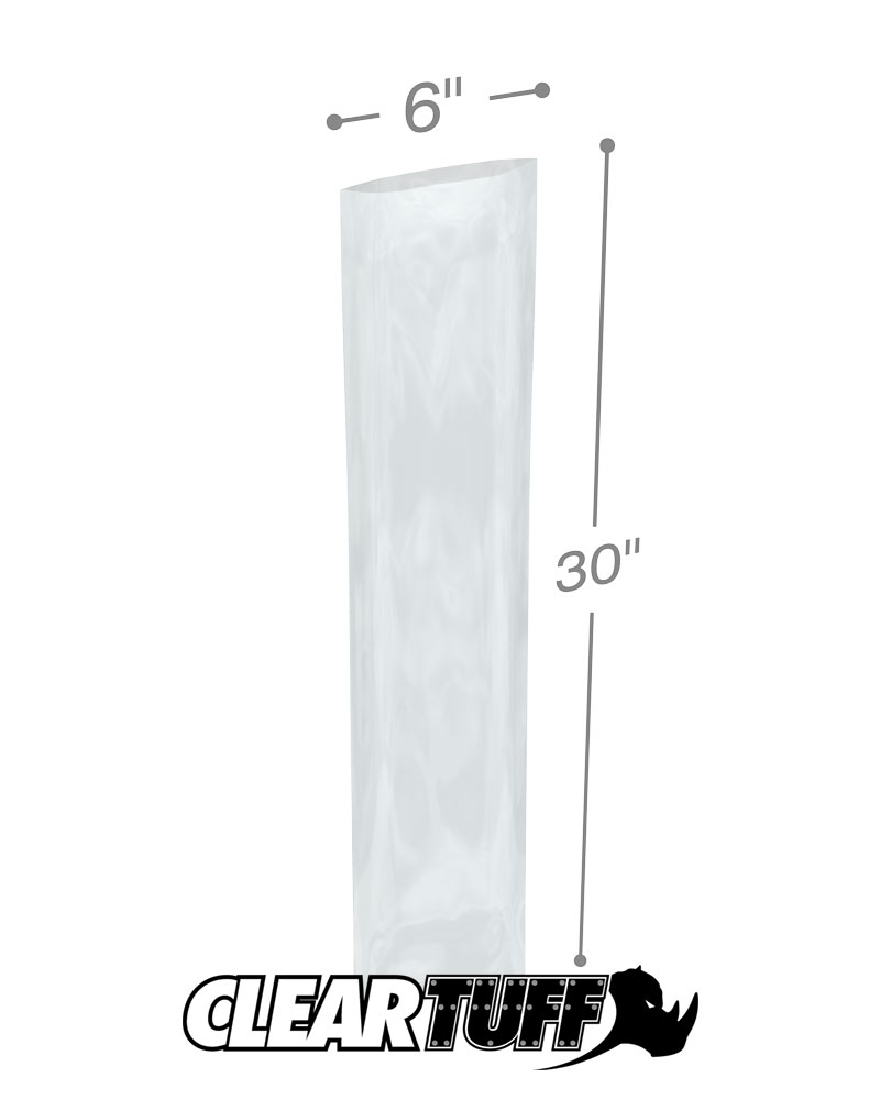 Clear 6 x 30 4 mil Poly Bags