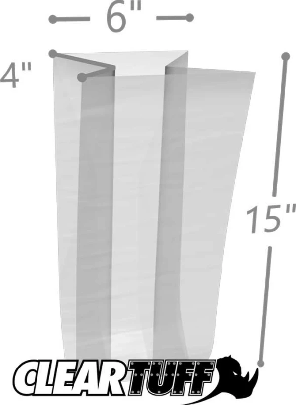 6x4x15 1.5 Mil Gusseted Poly Bags 6 x 4 x 15 .0015 Plastic Gusseted Bags