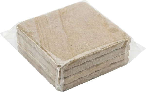 6 x 6 4 Mil Flat Poly Bags Set of 4 Stone Coasters inside of a 4 Mil 6 x 6 Poly Bags
