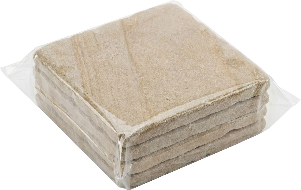 Set of 4 Stone Coasters inside of a 4 Mil 6 x 6 Poly Bags