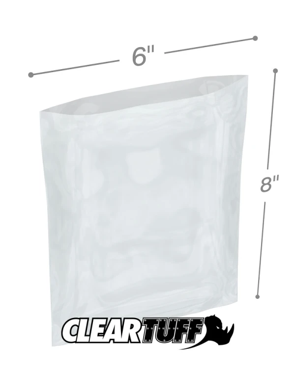 6 x 8 1 mil Poly Bags