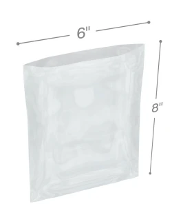 6" x 8" 6 Mil Flat Poly Bags