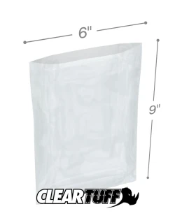 6" x 9" 6 Mil Flat Poly Bags