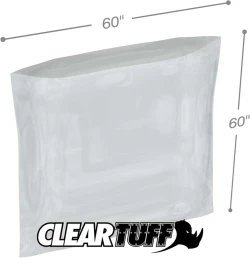 60" x 60" 4 Mil Flat Poly Bags